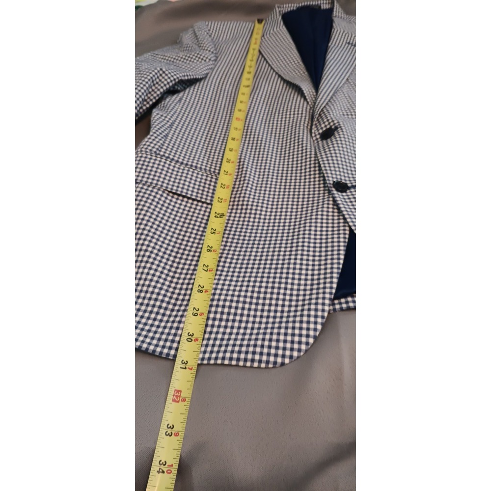 Tommy Hilfiger Blue Gingham Checkered Mens Sports Coat 44R Blazer Preppy Jacket - Picture 5 of 12